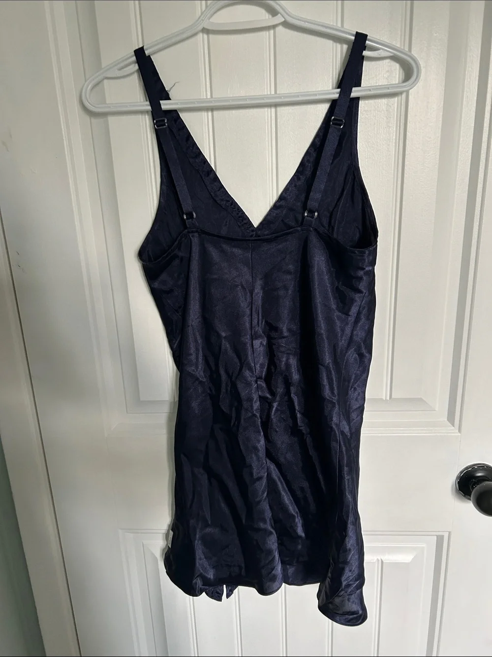 La SENZA Navy Blue Satin Chemise Slip - Picture 2 of 6